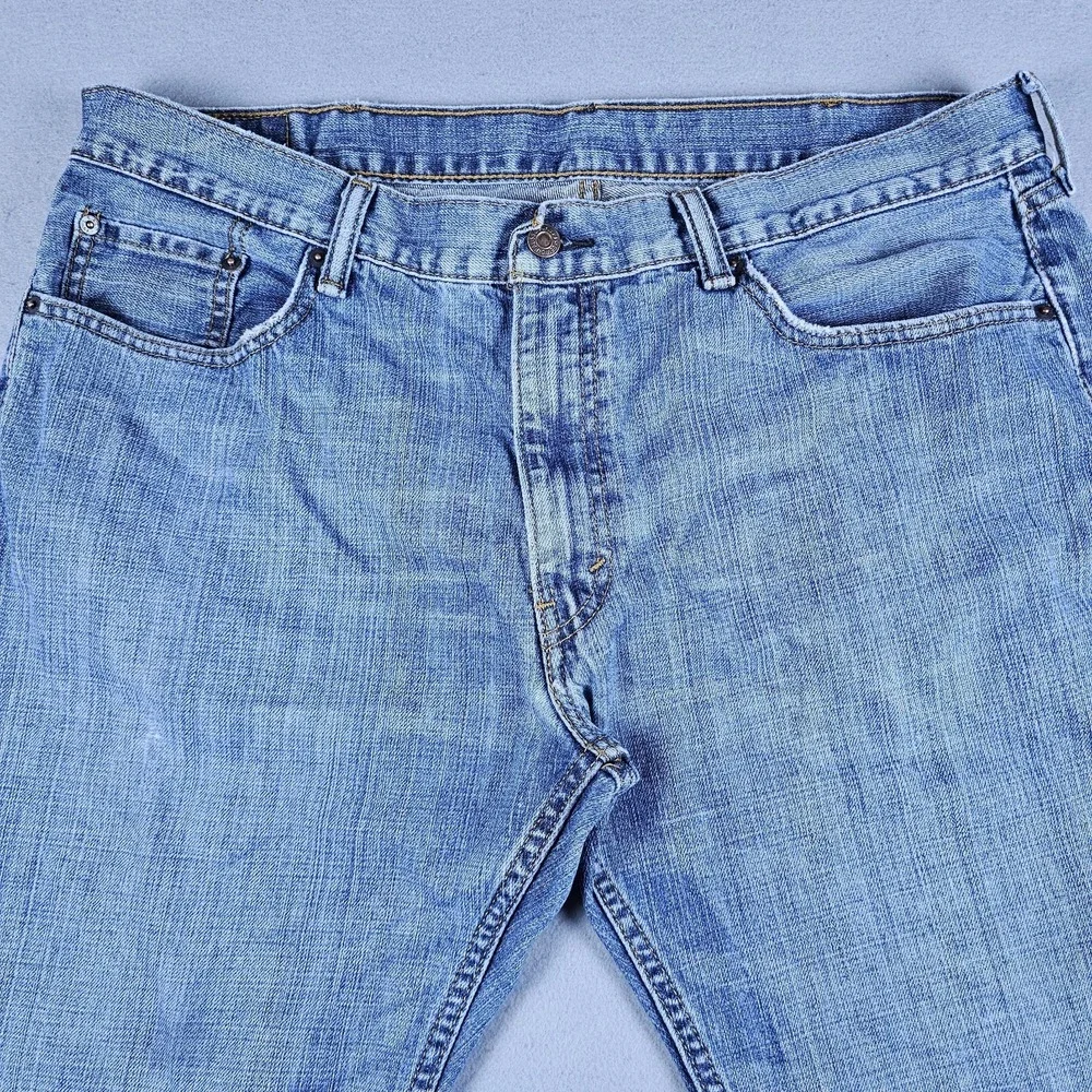 Levis 559 Jeans Mens 38x30 Blue Denim Medium Wash Relaxed Straight Distressed